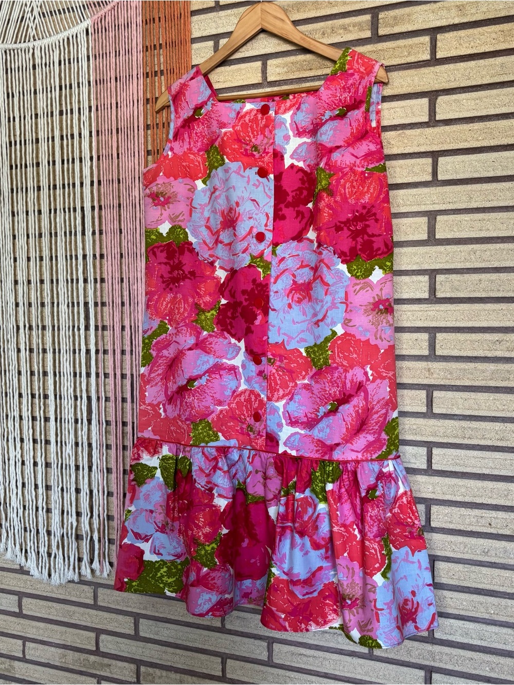 70's Floral Shift Dress - NEW - Size 8 - 10 - Summer Shift - Floral Summer Dress - Picture 3 of 11